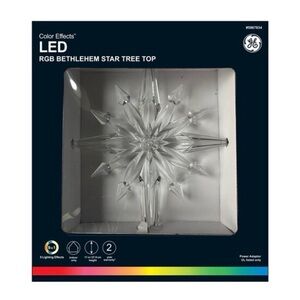 GE 16 LED RGB Lights 11 in Star Tree Topper Bethlehem Christmas ColorEffects